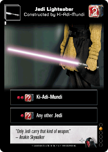 Jedi Lightsaber, Constructed by Ki-Adi-Mundi