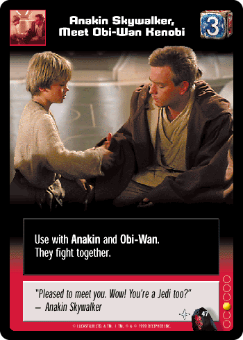 Anakin Skywalker, Meet Obi-Wan Kenobi