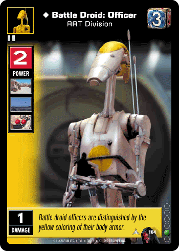 Battle Droid: Officer, AAT Division