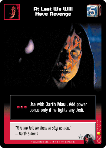 At Last We Will Have Revenge